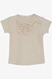 Breeze Kız Bebek Tişört Güpürlü Armalı 9 Ay-3 Yaş, Bej