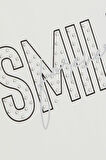 Breeze Kız Çocuk Tişört Smile Yazı Baskılı Taşlı 9-16 Yaş, Ekru