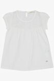 BREEZE Kız Çocuk Tişört Nakışlı Çiçek İşlemeli 4-8 Yaş, Ekru