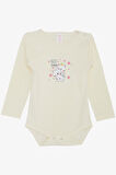 Breeze Kız Bebek Çıtçıtlı Zıbın Body Dostluk Temalı Prenses Kedicikler Baskılı 9 Ay-3 Yaş, Krem