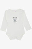 Breeze Erkek Bebek Çıtçıtlı Zıbın Body Sevimli Köpekçik Baskılı 9 Ay-3 Yaş, Ekru