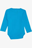 Breeze Erkek Bebek Çıtçıtlı Zıbın Body Mutlu Dinozor Baskılı 9 Ay-3 Yaş, Mavi