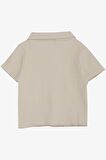BREEZE Kız Çocuk Tişört Crop Çıtçıtlı Fitilli 9-14 Yaş, Bej