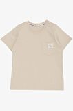 BREEZE Erkek Çocuk Tişört Cool Yazı Armalı Cepli 1.5-5 Yaş, Bej