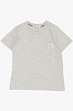Breeze Erkek Çocuk Tişört Cool Yazı Armalı Cepli 1.5-5 Yaş, Açık Gri Melanj