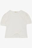 Breeze Kız Çocuk Crop Tişört Göbek Dekolte Detaylı 8-14 Yaş, Ekru