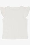BREEZE Kız Çocuk Tişört Kemer Boy Yakası Zincir Aksesuarlı 9-14 Yaş, Ekru
