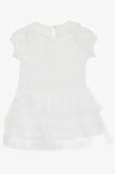 Breeze Kız Çocuk Elbise Fiyonklu Tüllü Omuzu Fırfırlı 1.5-5 Yaş, Ekru