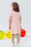 Breeze Kız Çocuk Elbise Sevimli Ayıcık Baskılı 1.5-5 Yaş, Pembe