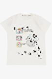 Breeze Erkek Bebek Tişört Sevimli Hayvancıklar Baskılı 9 Ay-3 Yaş, Ekru