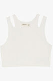 Breeze Kız Çocuk Crop Tişört Çift Askı Omuz Detaylı 9-16 Yaş, Ekru