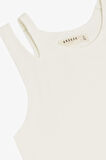 Breeze Kız Çocuk Crop Tişört Çift Askı Omuz Detaylı 9-16 Yaş, Ekru