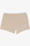 Breeze Kız Çocuk Boxer Dondurma Baskılı 5-11 Yaş, Bej