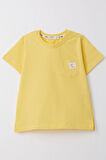 Breeze Erkek Çocuk Tişört Cool Yazı Armalı Cepli 1.5-5 Yaş, Sarı