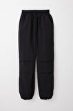Breeze Kız Çocuk Paraşüt Jogger Paça Pantolon 6-12 Yaş, Siyah