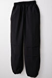 Breeze Kız Çocuk Paraşüt Jogger Paça Pantolon 6-12 Yaş, Siyah