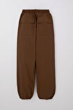 Breeze Kız Çocuk Paraşüt Jogger Paça Pantolon 6-12 Yaş, Koyu Kahve