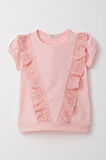 Breeze Kız Çocuk Tişört Güpürlü 1.5-5 Yaş, Pembe