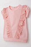 Breeze Kız Çocuk Tişört Güpürlü 1.5-5 Yaş, Pembe