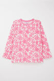Breeze Kız Çocuk Pijama Takımı Yaprak & Çiçek Desenli 9-12 Yaş, Pembe