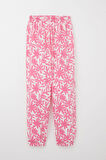 Breeze Kız Çocuk Pijama Takımı Yaprak & Çiçek Desenli 9-12 Yaş, Pembe