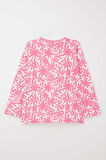 Breeze Kız Çocuk Pijama Takımı Yaprak & Çiçek Desenli 9-12 Yaş, Pembe