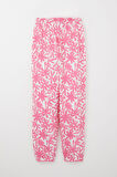 Breeze Kız Çocuk Pijama Takımı Yaprak & Çiçek Desenli 9-12 Yaş, Pembe