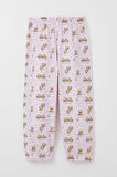 Breeze Kız Çocuk Pijama Takımı Gökyüzü Temalı Sevimli Ayıcık Desenli 1-3 Yaş, Pembe