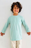 Breeze Erkek Çocuk Uzun Kollu Tişört Basic 5-14 Yaş, Mint Yeşili