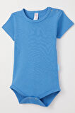 Breeze Erkek Bebek Çıtçıtlı Zıbın Body Basic 9 Ay-3 Yaş, Mavi
