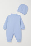 Breeze Erkek Bebek Tulum Araba Nakışlı 0-6 Ay, Açık Mavi