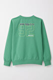 Breeze Erkek Çocuk Sweatshirt Yazı Baskılı 4-8 Yaş, Mint Yeşili