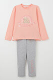 Breeze Kız Çocuk Taytlı Takım Sevimli Bebek Ayıcıklar Baskılı 1-4 Yaş, Somon