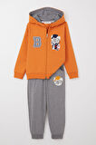 Breeze Erkek Çocuk Eşofman Takım Havalı Ayıcık Nakışlı 1.5-5 Yaş, Hardal Sarı
