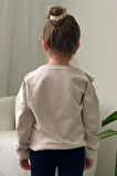 Breeze Kız Çocuk Sweatshirt Güpürlü 1.5-5 Yaş, Bej