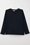 Breeze Erkek Çocuk Uzun Kollu Tişört Basic 5-14 Yaş, Lacivert