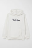 Breeze Erkek Çocuk Sweatshirt Yazı Nakışlı Kanguru Cepli 4-8 Yaş, Ekru