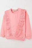 Breeze Kız Çocuk Sweatshirt Güpürlü 1.5-5 Yaş, Pembe