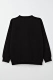 Breeze Erkek Çocuk Sweatshirt Kapaklı Cep Detaylı 6-12 Yaş, Siyah