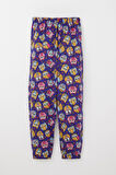 Breeze Kız Çocuk Pijama Takımı Renkli Sevimli Baykuş Desenli 4-8 Yaş, Mor