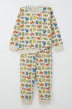 Breeze Erkek Bebek Eşofman Takım Zebra Macerası 9 Ay-3 Yaş, Krem