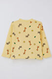 Breeze Erkek Bebek Pijama Takımı Minik Safari Temalı Hayvancık Desenli 4 Ay-1 Yaş, Sarı