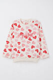 Breeze Kız Bebek Eşofman Takım Kalp Rüyası Pantolonu Fiyonklu 9 Ay-3 Yaş, Krem
