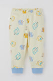 Breeze Erkek Bebek Pijama Takım Sevimli Fil Desenli 4 Ay-1 Yaş, Sarı
