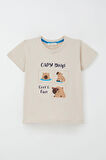 Breeze Erkek Çocuk Şortlu Takım En Havalı Sevimli Kemirgen Capybara Baskılı 1-4 Yaş, Bej