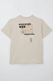 Breeze Erkek Çocuk Tişört Webi Keşfet Temalı 9-14 Yaş, Bej