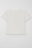 Breeze Kız Çocuk Crop Tişört Fiyonk Arma Aksesuarlı 9-14 Yaş, Ekru