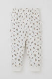 Breeze Kız Bebek Pijama Takımı Omuzdan Patlı Çiçek Desenli 4 Ay-1 Yaş, Ekru