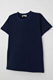 Breeze Erkek Çocuk Tişört Basic 4-14 Yaş, Lacivert