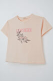Breeze Kız Çocuk Tişört Çiçek Baskılı 8-14 Yaş, Pudra